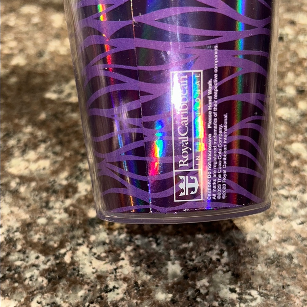 Royal Caribbean Blue and Purple Tumbler - Picture 6 of 6